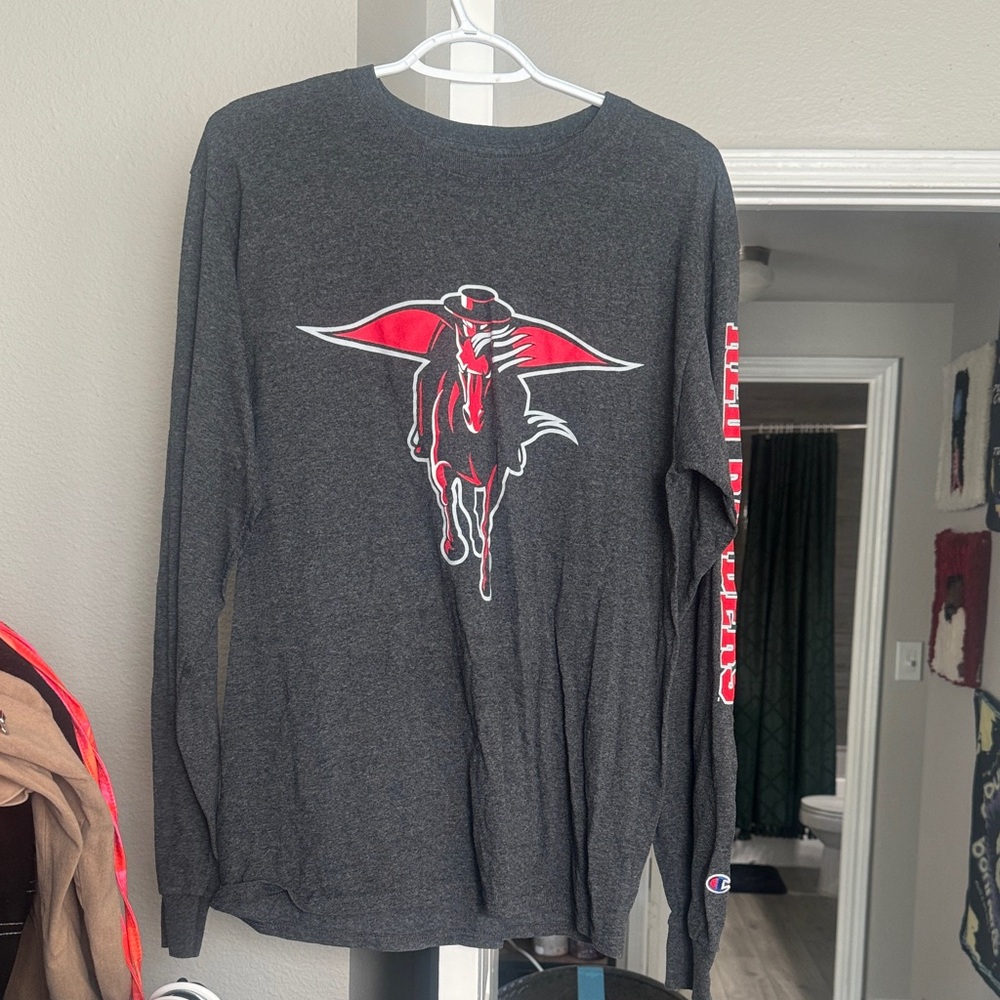 Texas Tech Champion Unisex Dark Gray Long Sleeve